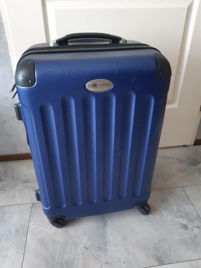 Koffer trolley Heeft 4 wieltjes, Ophalen, Hard kunststof, 50 tot 60 cm, Wieltjes