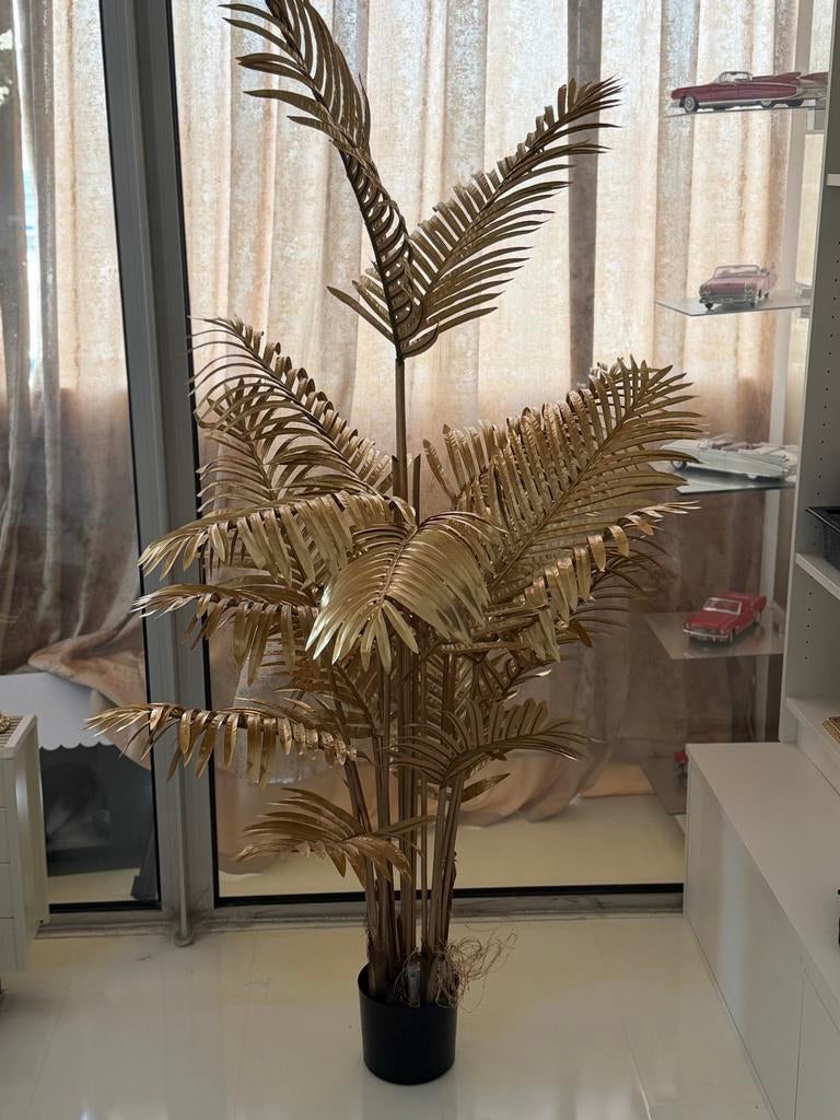 Gouden palmboom 1.70m, Ophalen, Binnen, Gebruikt, Kunstplant
