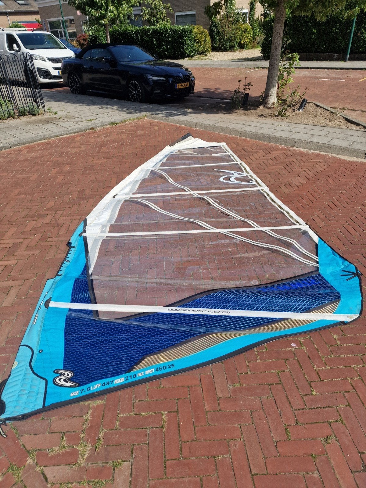 Simmer Style Spark 7.5 surfzeil te koop, Ophalen, Overige merken, Zeil, 6.5 m² tot 8 m²