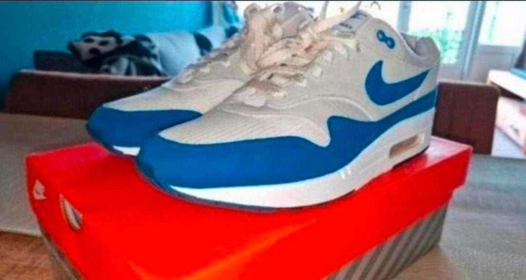 Nike air max one 1 anniversary blue us 12 eu 46 royal blue, Ophalen, Blauw, Nike, Sneakers of Gympen
