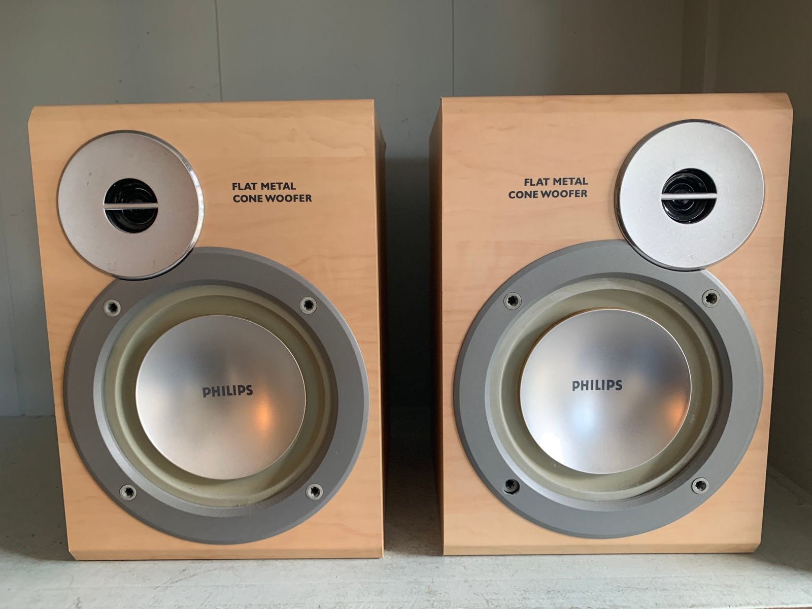Philips Flat Metal Cone Woofers - 6 Ohm Set van 2 Uitstekend, Audio, Tv en Foto, Luidsprekers, Ophalen of Verzenden, Gebruikt