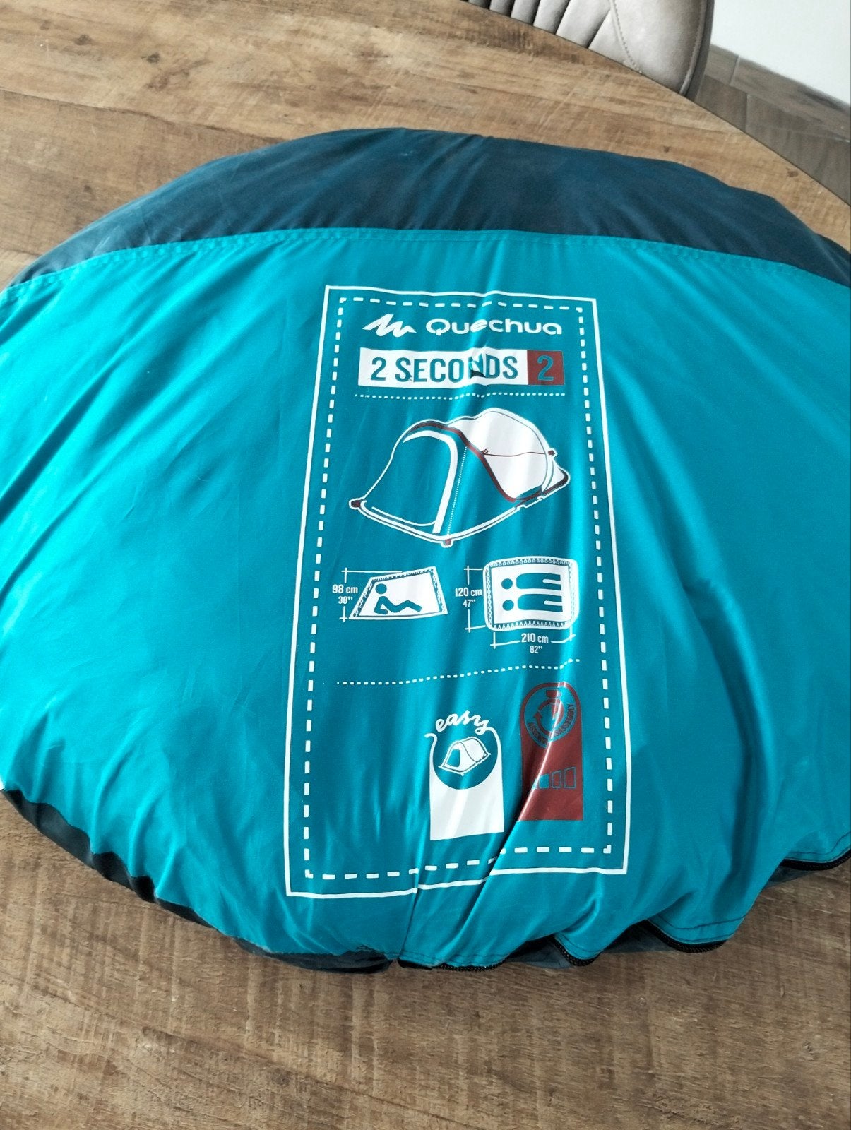 2 seconds tent Quechua 2 personen, Ophalen, Gebruikt, Tot en met 2