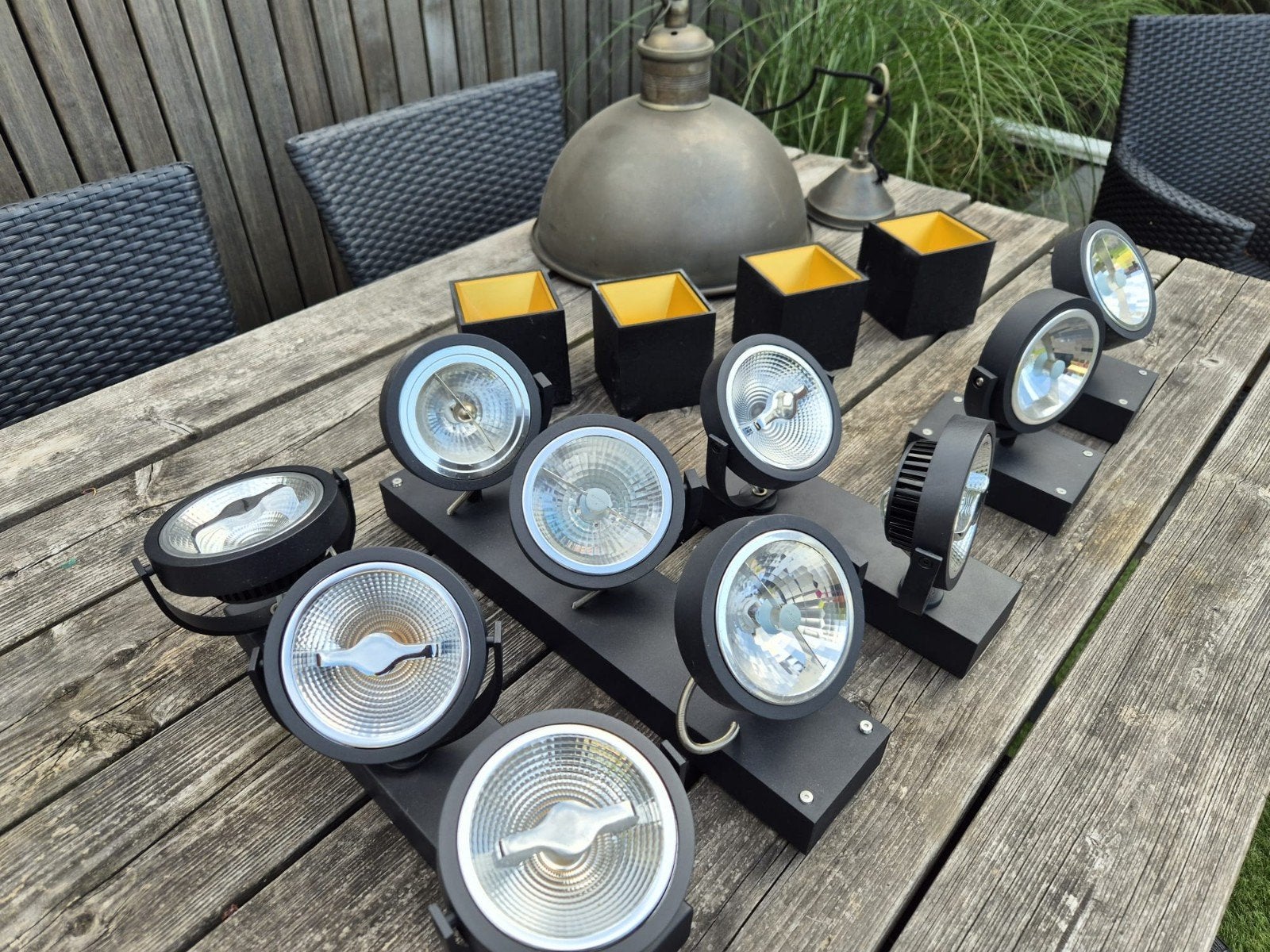 Diverse lampen en spots - Partij, Overige merken, Gebruikt, Zwart, Industrieel