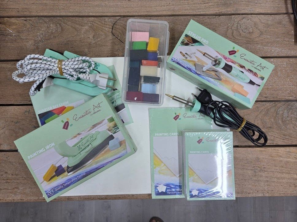 Encaustic Art Starter Set: Strijkijzer, Stylus Pro & Wax, Ophalen of Verzenden, Zo goed als nieuw, Overige typen