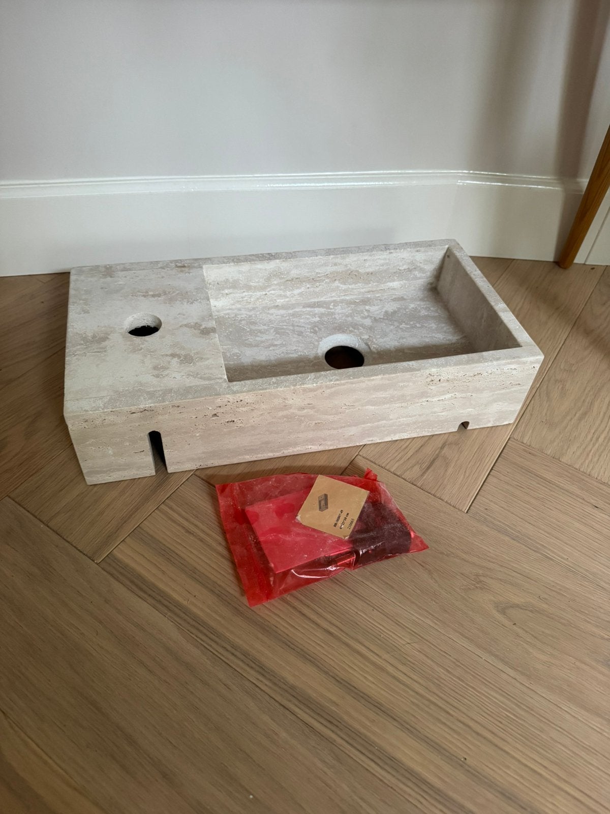 Furnified travertin porto handenwasser fontein NIEUW, Ophalen, Zo goed als nieuw, Toilet