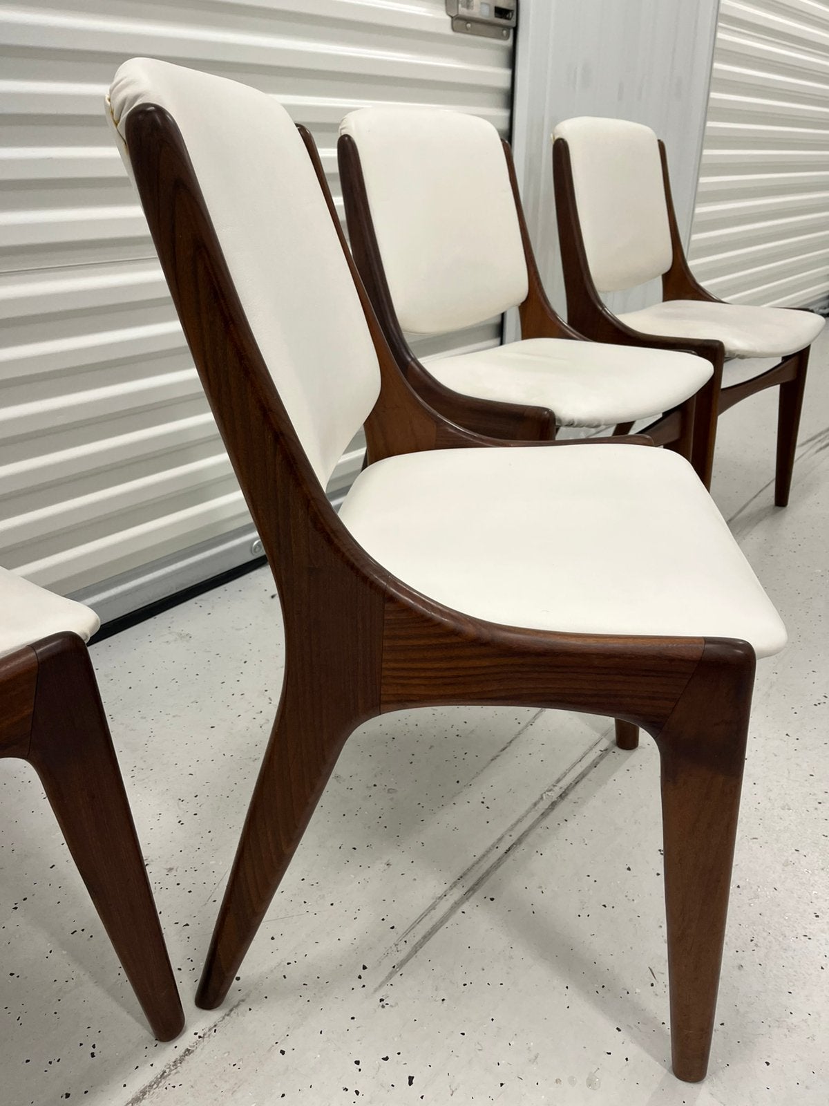 4x mahjongg Dutch vintage design jaren 60 stoelen, Ophalen, Bruin, Deens stijl, Zo goed als nieuw