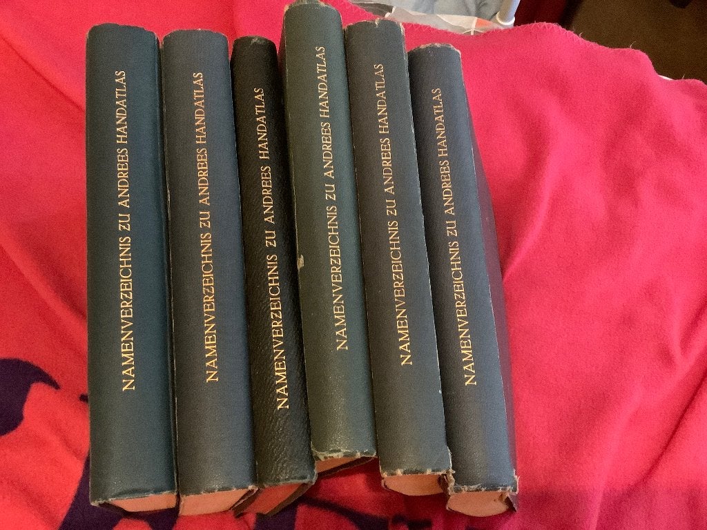 Atlas 6 namenverzeichnissen Andrees handatlas, Overige atlassen, Ophalen of Verzenden, Zo goed als nieuw, 1800 tot 2000