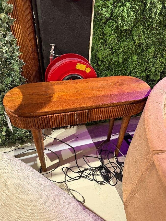 hal tafel, side table, kap tafel, japandi, stoer en sober, Ophalen, 100 tot 150 cm, Nieuw, Overige houtsoorten