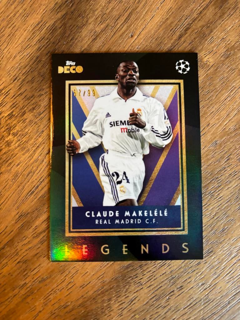 Claude Makélélé Real Madrid Topps Deco Legends kaart 67/99, Ophalen of Verzenden, Zo goed als nieuw, Buitenlandse clubs, Spelerskaart