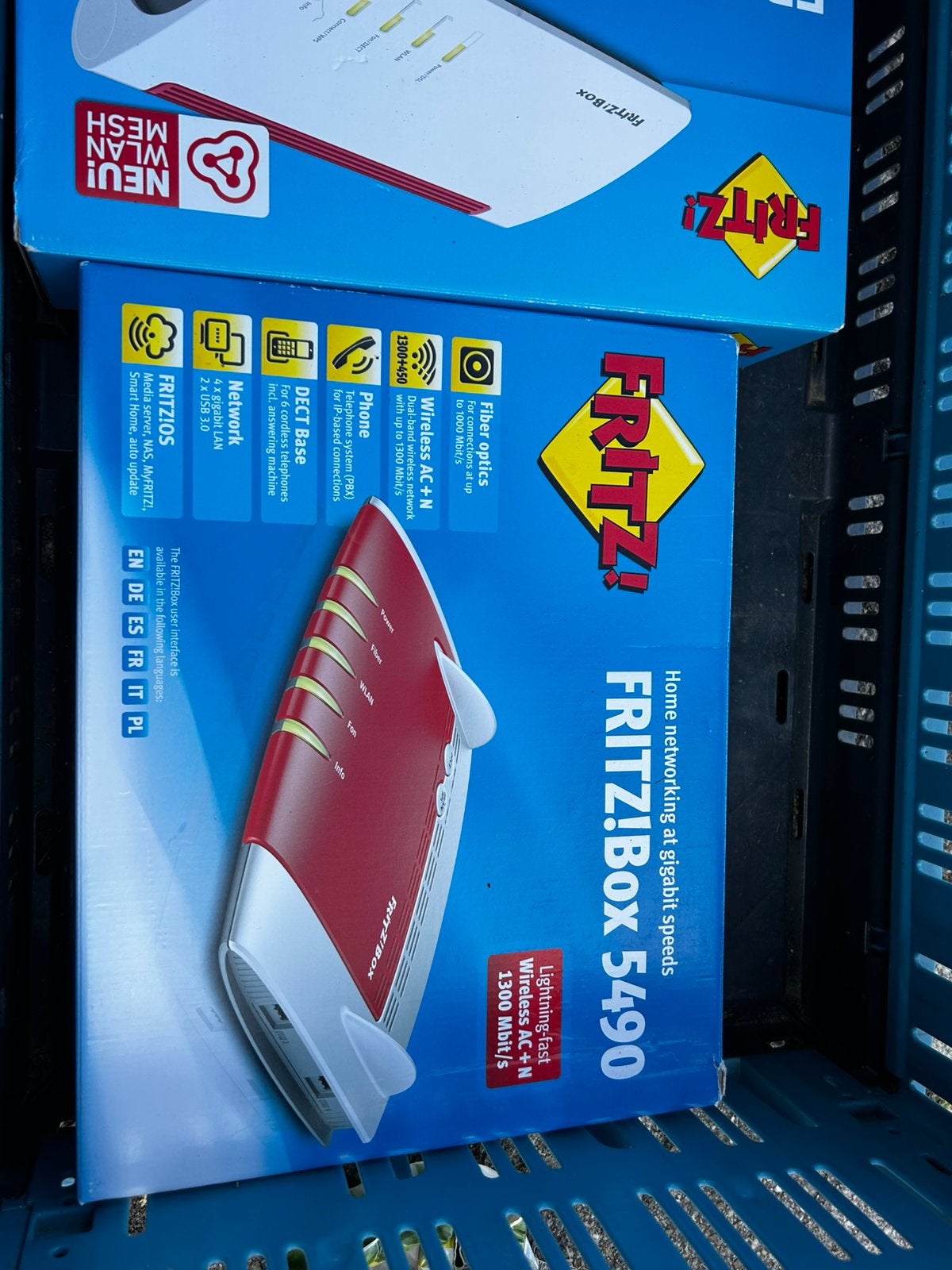 FRITZ!Box 5490 Glasvezel Router, Computers en Software, Routers en Modems, Ophalen, Nieuw, Router
