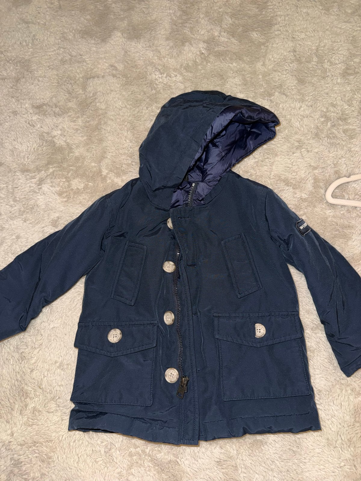 Originele Woolrich jas voor kinderen - Donkerblauw, Ophalen of Verzenden, Zo goed als nieuw, Jongen of Meisje
