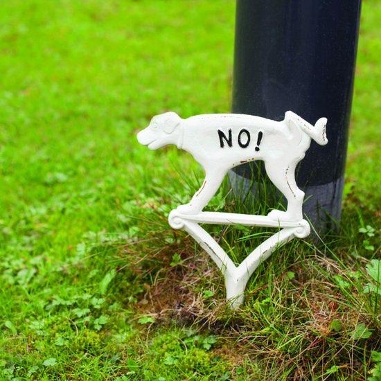 Esschert Design hondenbordje plassen "No!" wit -, Verzenden, Nieuw