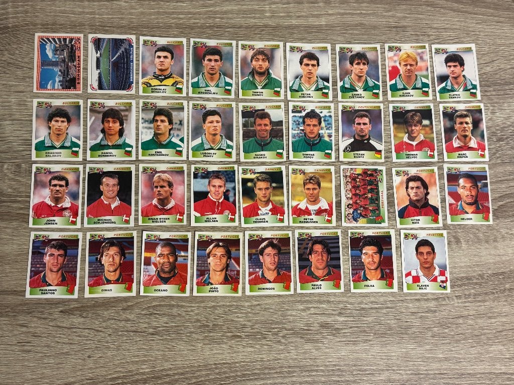 35 Panini EURO 96 plaatjes, Ophalen of Verzenden, Zo goed als nieuw, Buitenlandse clubs, Poster, Plaatje of Sticker