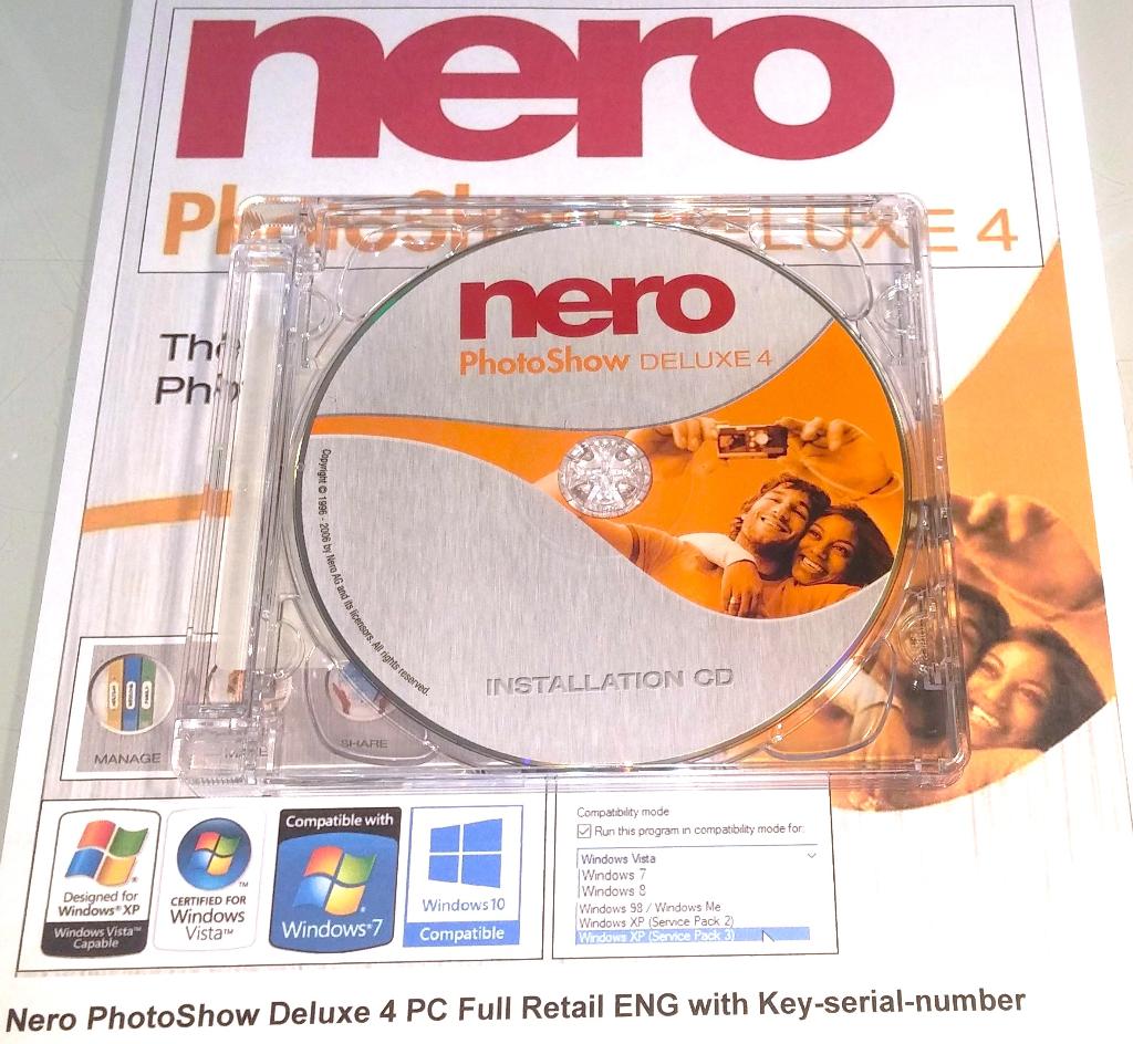 Nero PhotoShow Deluxe 4 ENGELS Fotobewerking Software W10 XP, Computers en Software, Ophalen of Verzenden, Nieuw, Windows