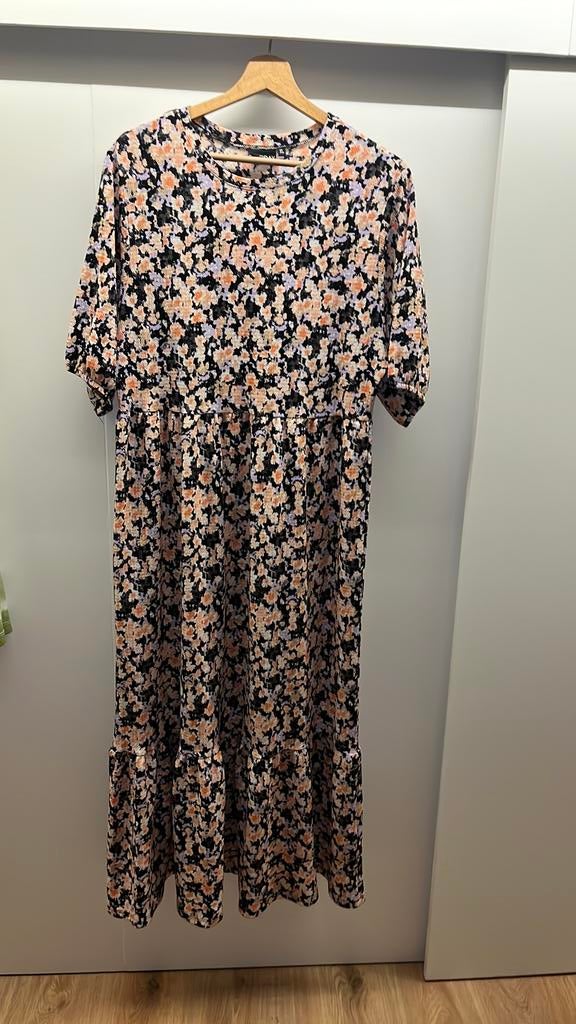 Comfortabele seersucker jurk XL (46/48) - Bloemenprint, Kleding | Dames, Overige kleuren, Maat 46/48 (XL) of groter, Ophalen of Verzenden