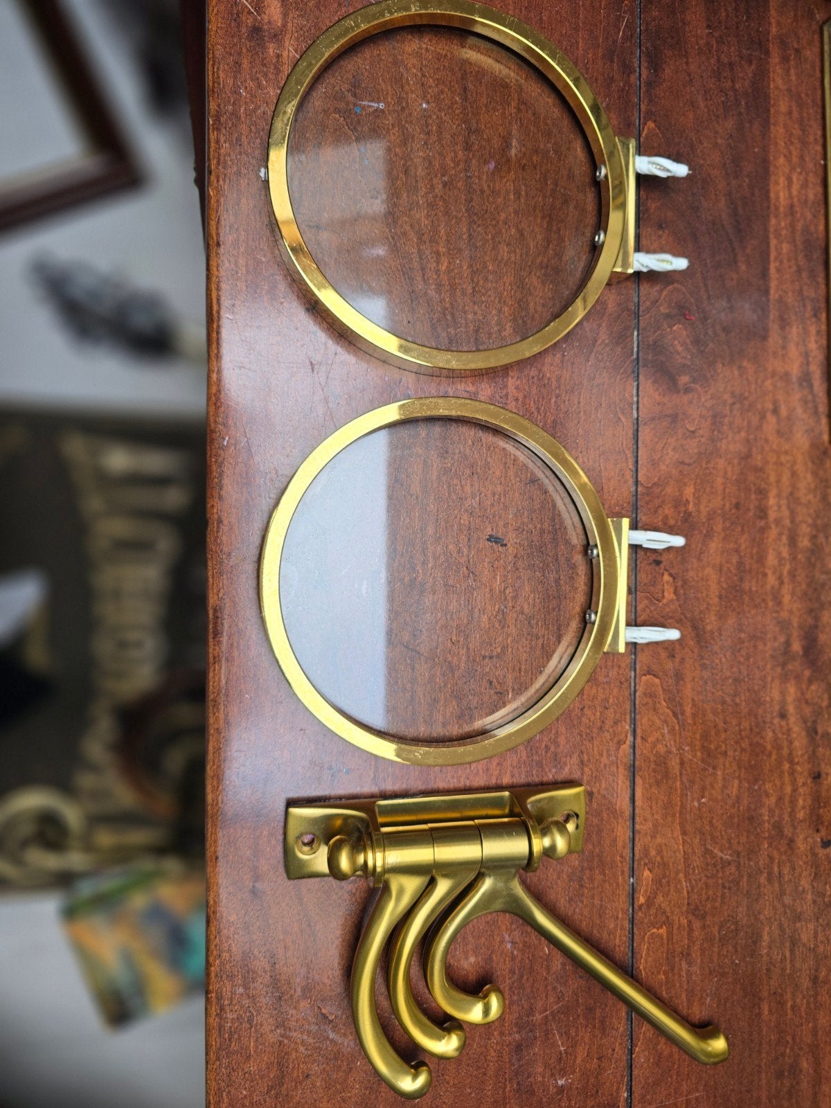 IKEA SAMMANHANG plankjes & KÄMPIG wandhaak goud, Vintage, Gebruikt, Ophalen of Verzenden, Goud
