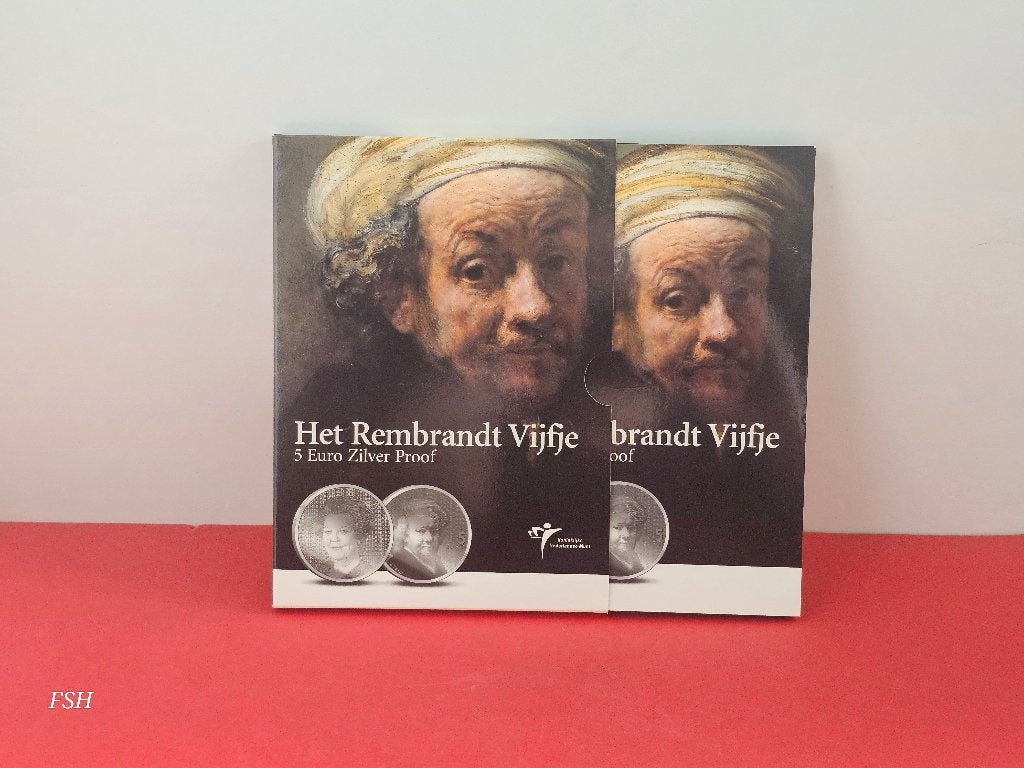 Munt 5 euro , 400 jaar Rembrandt. Proof in luxe omslag., Koningin Beatrix, Zilver, Euro's, Ophalen of Verzenden