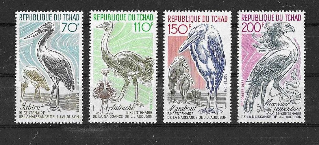 Tsjaad Michel 1116-1119 postfris   VOGELS, Ophalen of Verzenden, Overige landen, Postfris