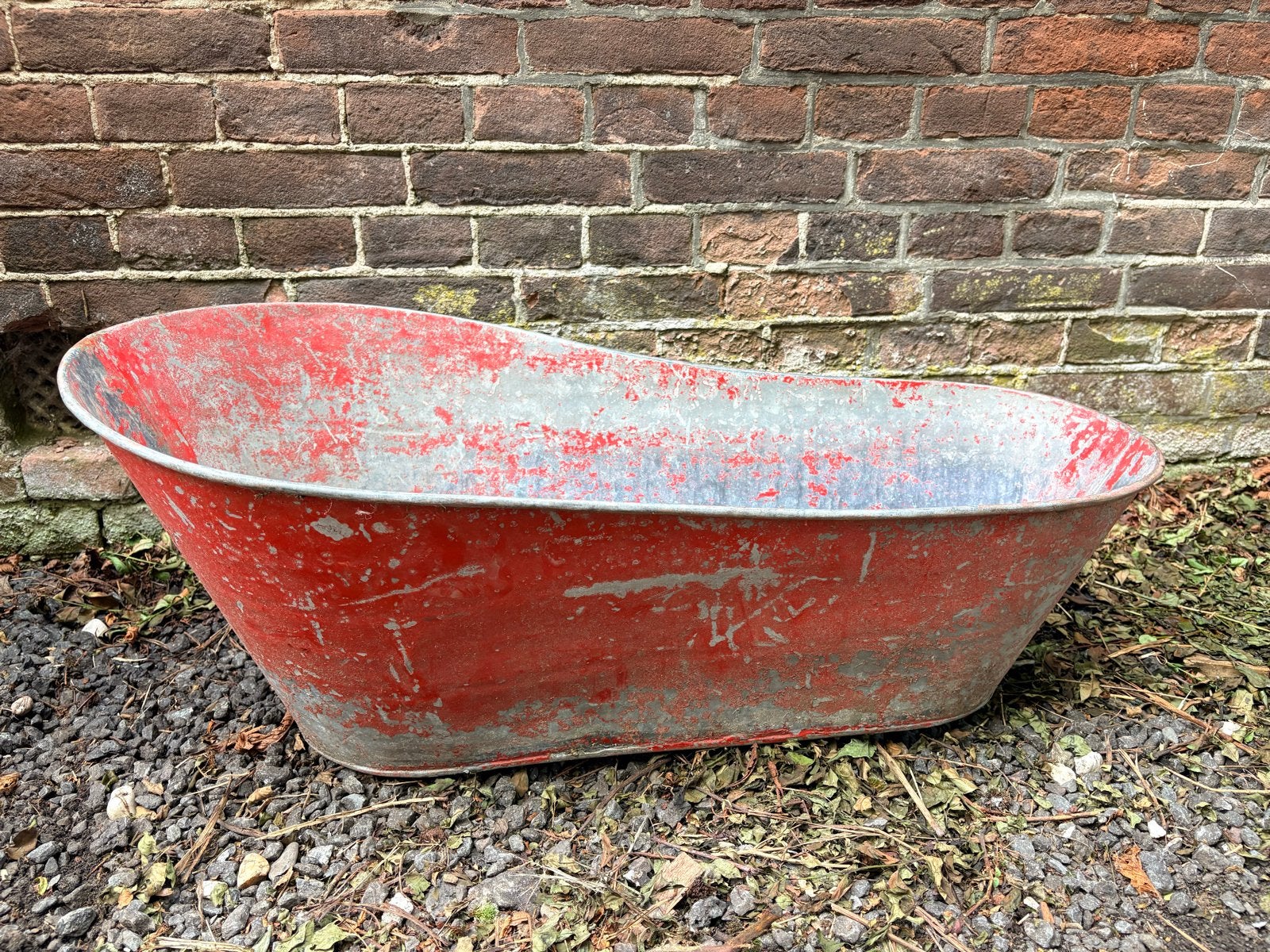 Vintage Zinken Badkuip - Decoratief of Tuin, Ophalen