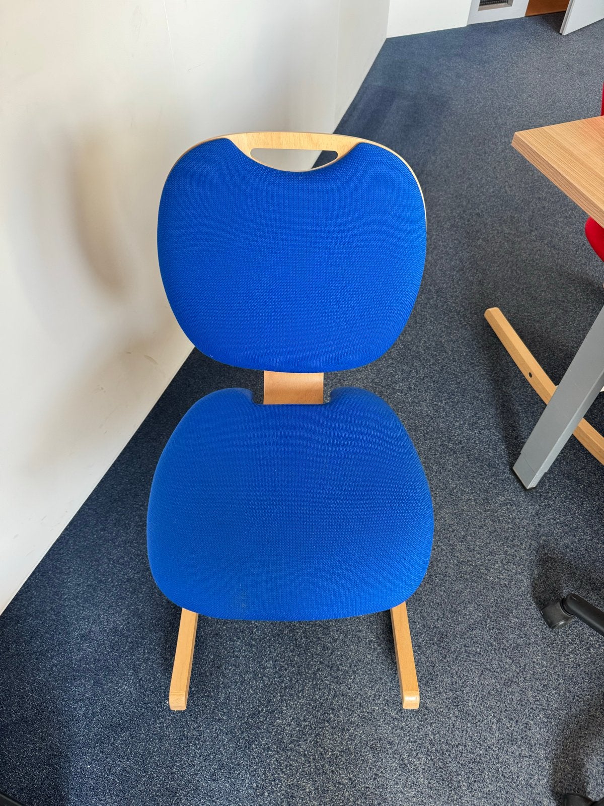 MOIZI Schommelstoel Bureaustoel Hout Kinderen/Volwassenen, Ophalen, Gebruikt, Blauw, Eén