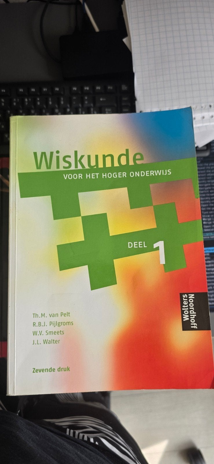Wiskunde voor het Hoger Onderwijs - Deel 1 (Zevende druk), Th.M. van Pelt, R.B.J. Pijlgroms, W.V. Smeets, J.L. Walter, Zo goed als nieuw