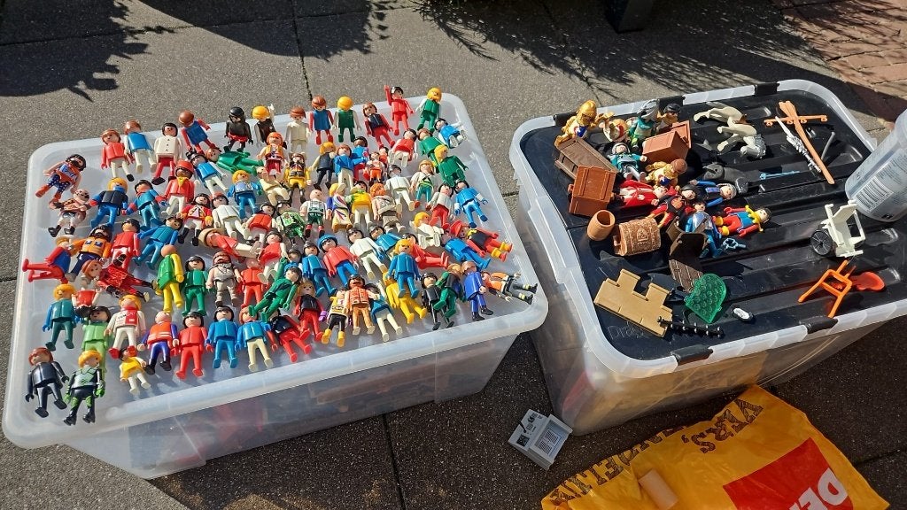 Playmobil verzameling poppetjes, kasteel en boerderij, Ophalen, Gebruikt, Losse onderdelen, Kasteel/Fort