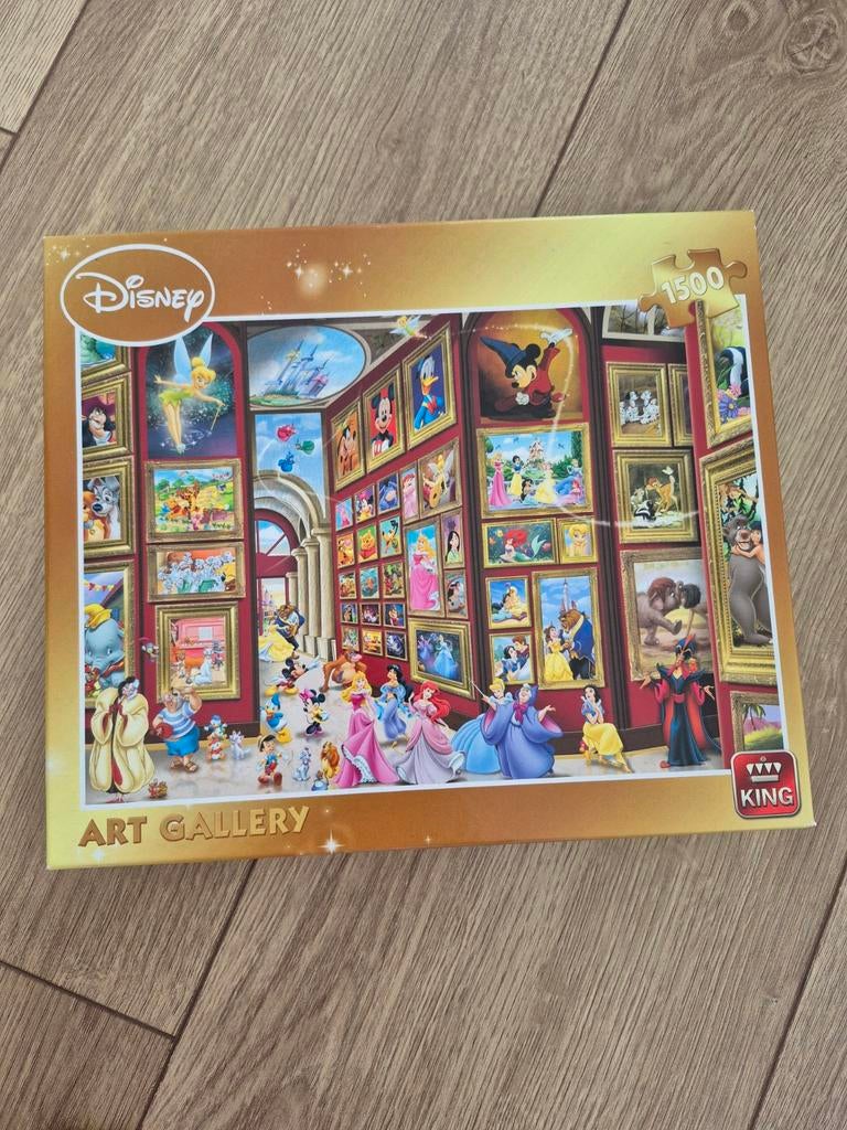 King Disney Art Gallery Puzzel 1500 Stukjes, Ophalen of Verzenden, 500 t/m 1500 stukjes, Zo goed als nieuw, Legpuzzel