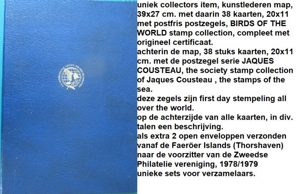 stamps of the world, the BIRD collection & the COUSTEAU, Postzegels en Munten, Ophalen of Verzenden, Postfris, Overige thema's