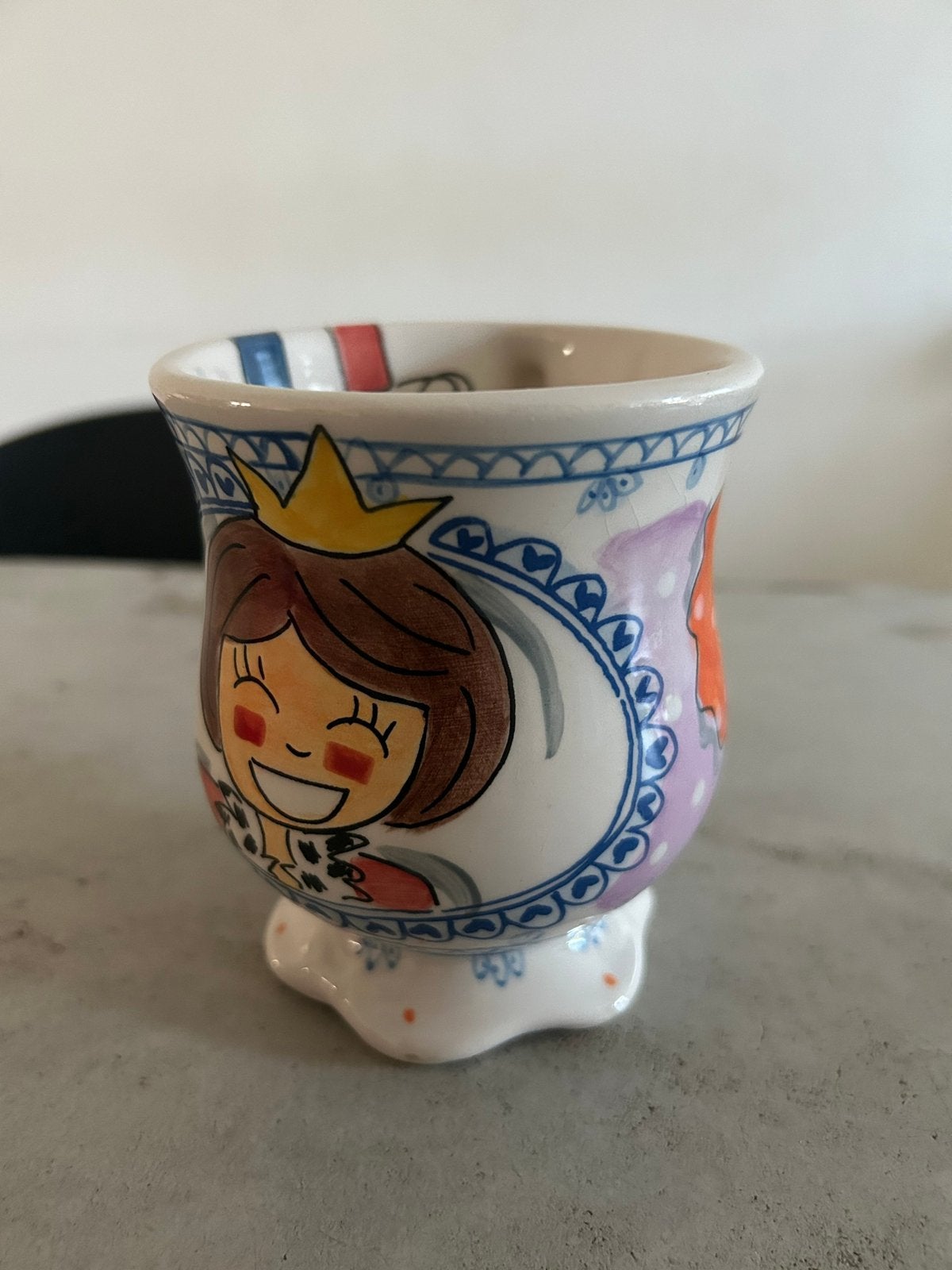 Blond Amsterdam beatrix 25 jaar kopje mok koningin nederland, Ophalen of Verzenden, Zo goed als nieuw, Aardewerk, Kop(pen) en/of Schotel(s)