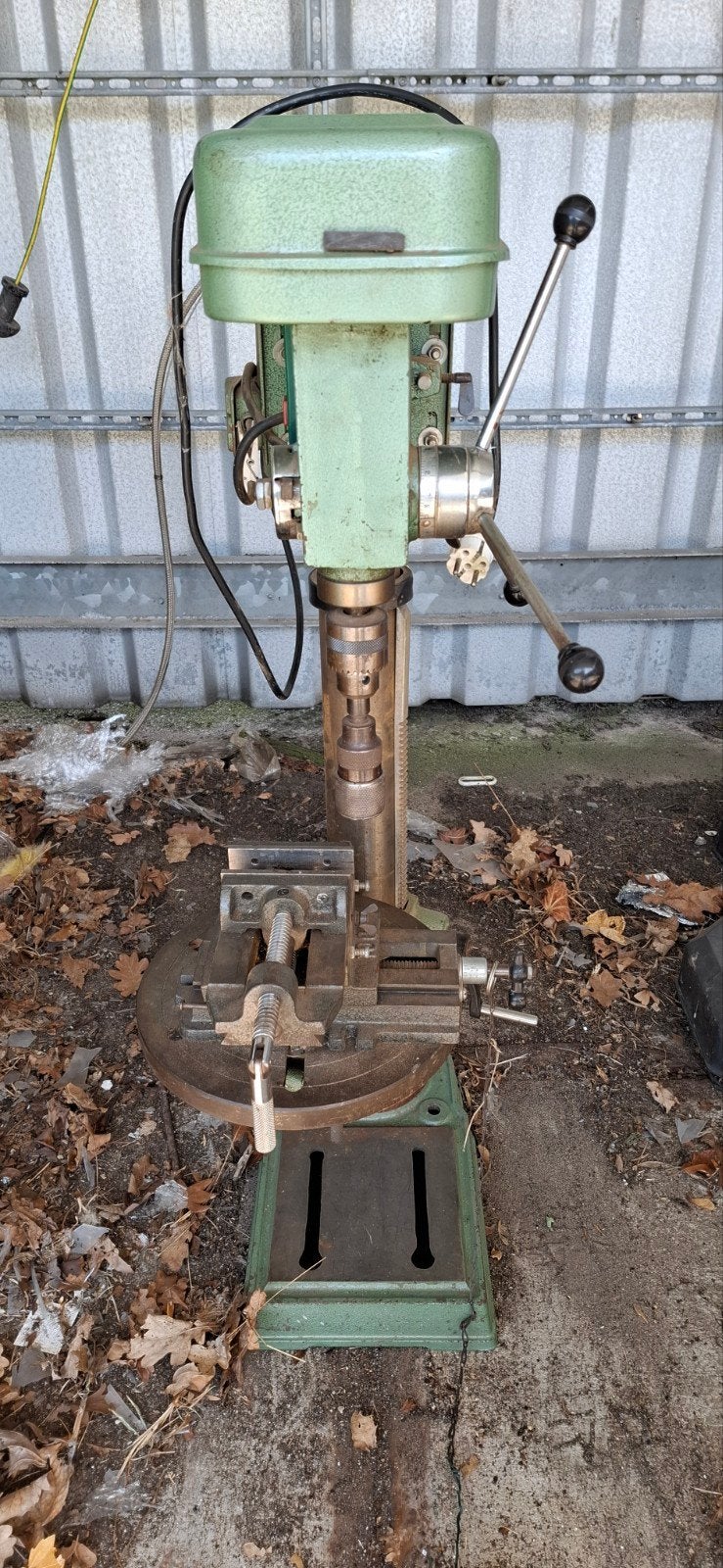 Kolomboormachine compleet met kruistafel en bankschroef, Doe-het-zelf en Verbouw, Gereedschap | Boormachines, Ophalen of Verzenden