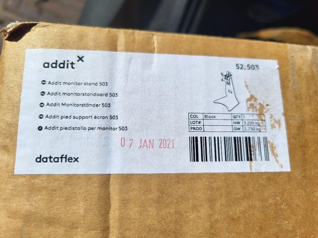 NIEUW: 2x Dataflex Addit Monitorstandaard 503, type 52.503, Ophalen, Nieuw, Addit, In diepte verstelbaar