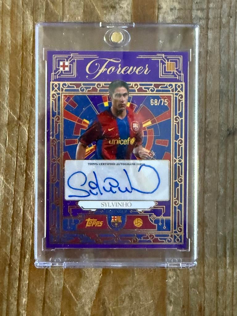 Sylvinho gesigneerde kaart - Topps Certified Autograph, Ophalen of Verzenden, Zo goed als nieuw, Buitenlandse clubs, Spelerskaart