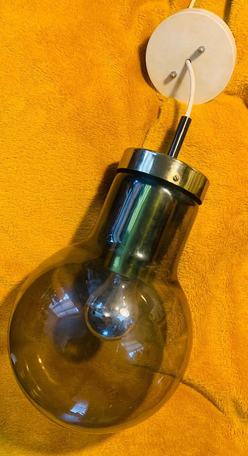 Raak Amsterdam Vintage Frank Ligtelijn hanglamp model B-1259, Ophalen, E27 (groot), Zo goed als nieuw, Glas