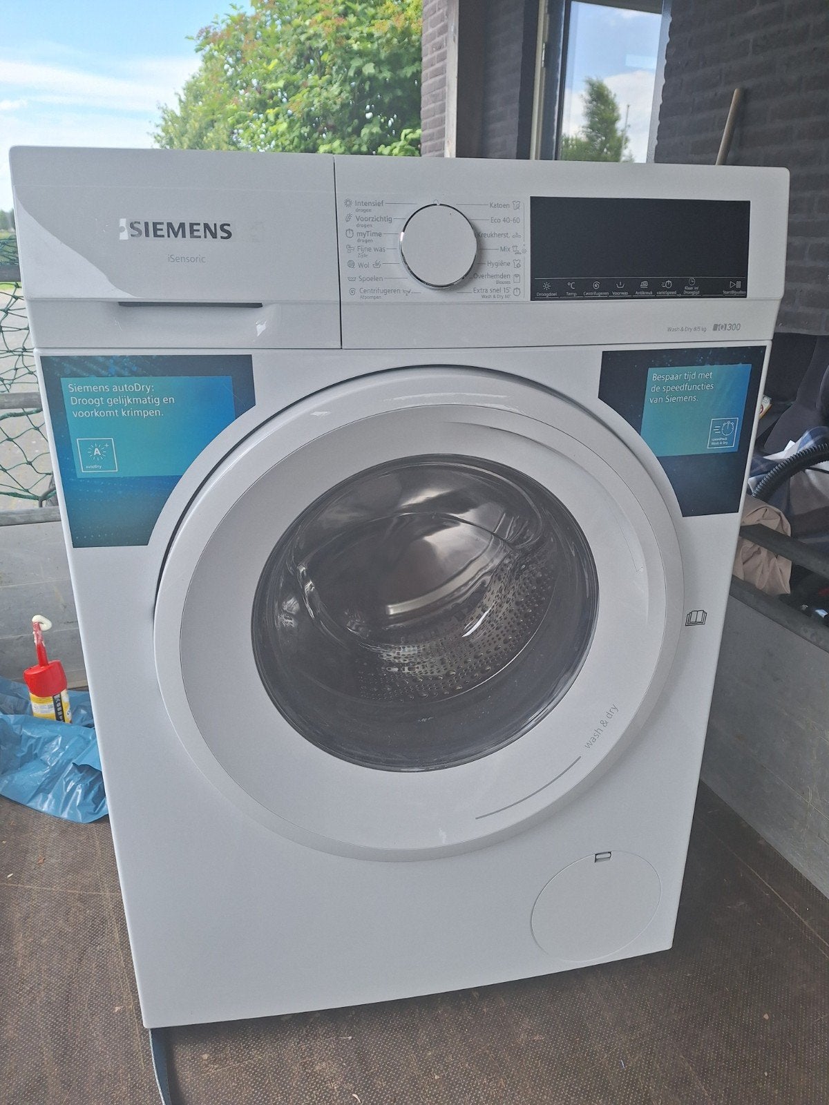 Siemens iQ300 Wash & Dry 8/5 kg Wasmachine-Droger Combo, 8 tot 10 kg, Ophalen of Verzenden, Zo goed als nieuw, 85 tot 90 cm