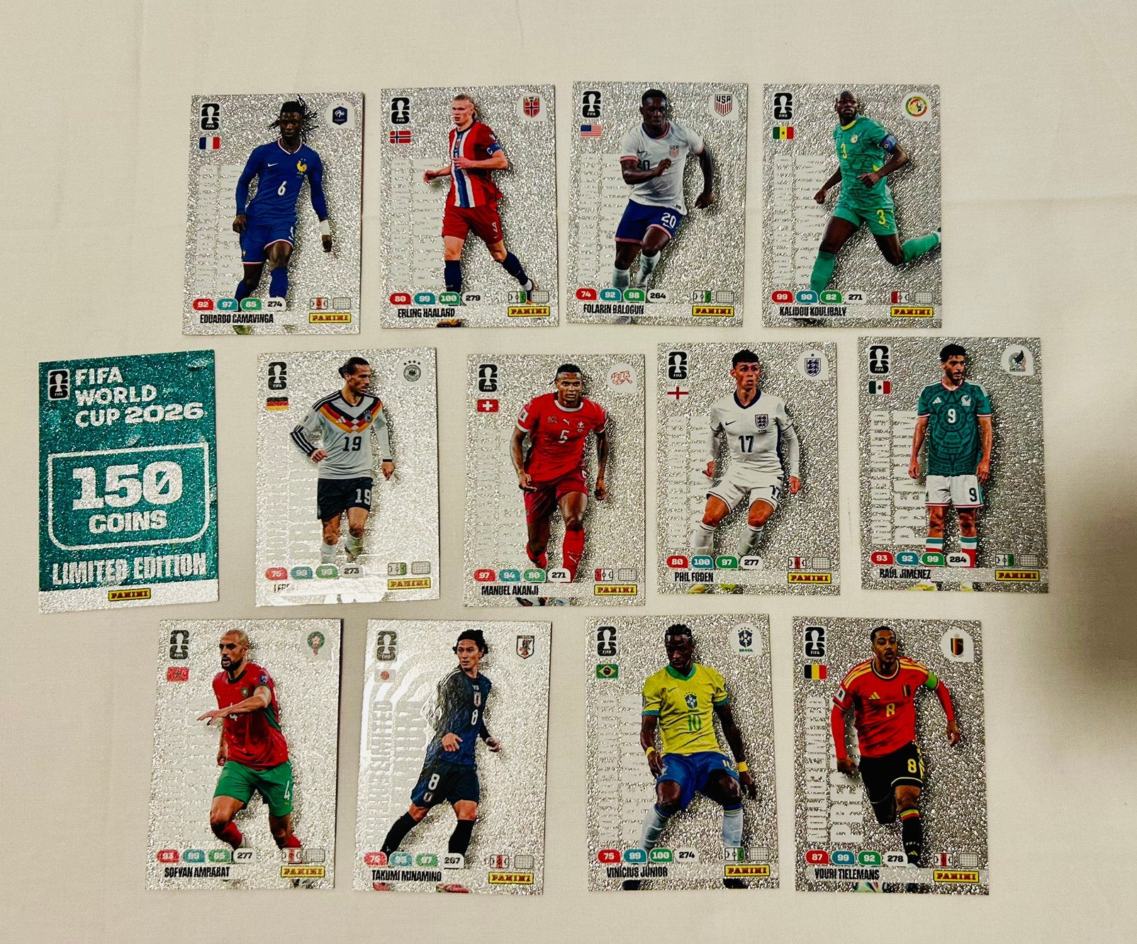 Panini Fifa world cup 2026 set van 12 premium Limi editions, Hobby en Vrije tijd, Stickers en Plaatjes, Verzenden, Nieuw, Meerdere stickers