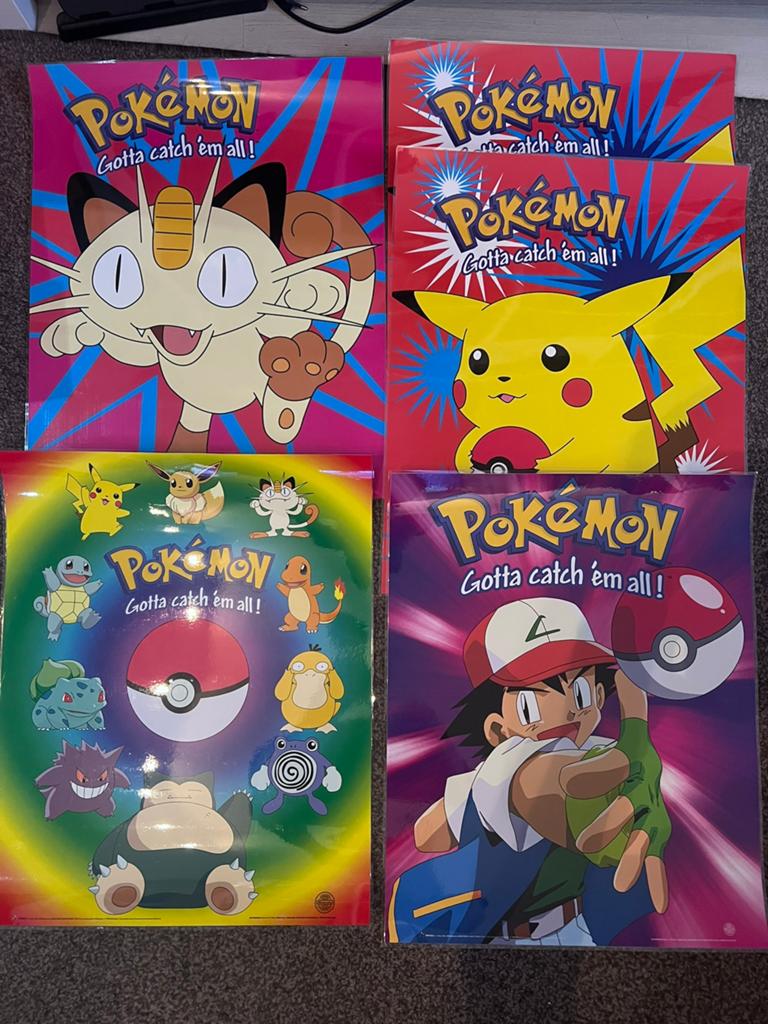 Pokémon Posters( Pikachu, Meowth, Snorlax), Ophalen of Verzenden, Zo goed als nieuw
