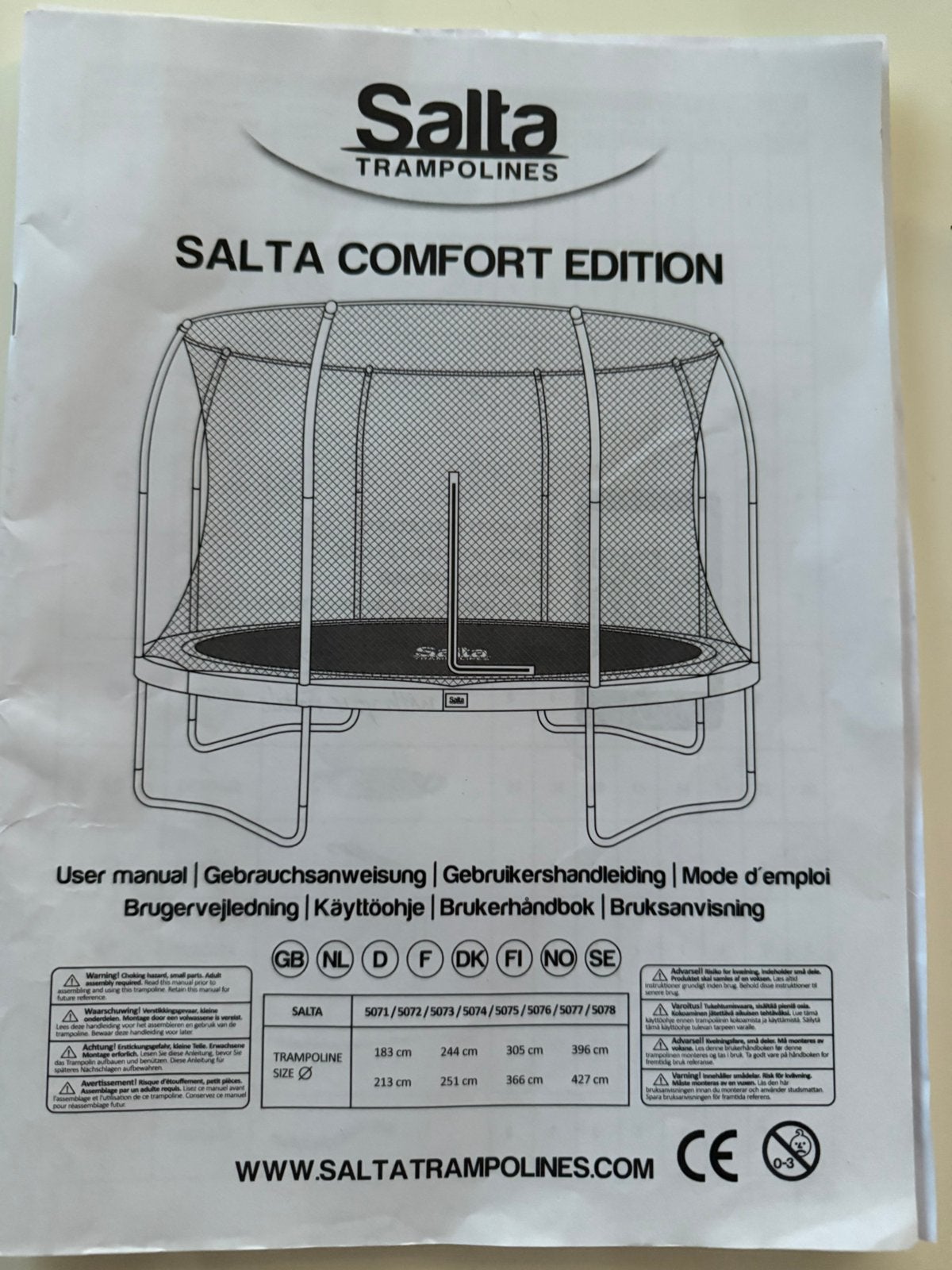 Salta trampoline, Ophalen, Zo goed als nieuw