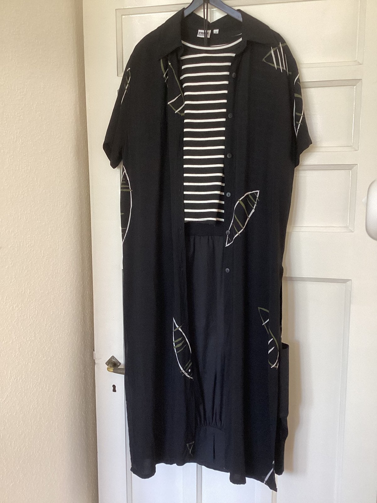 Lange blouse Prime Collection Amsterdam mt M 100% viscose, Ophalen, Zo goed als nieuw, Zwart