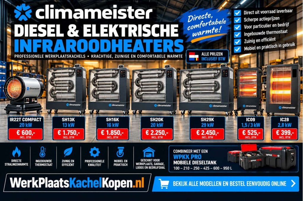 Diesel of Elektrische infrarood Heater Verwarming Kachel, Verzenden, Overige brandstoffen, Nieuw, Vrijstaand