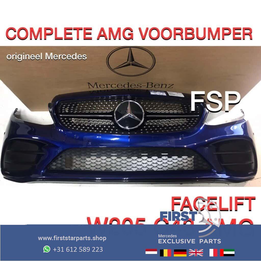 W205 C205 S205 FACELIFT C43 AMG VOORBUMPER + DIAMOND GRIL CO, Gebruikt, -, Voor, Ophalen of Verzenden