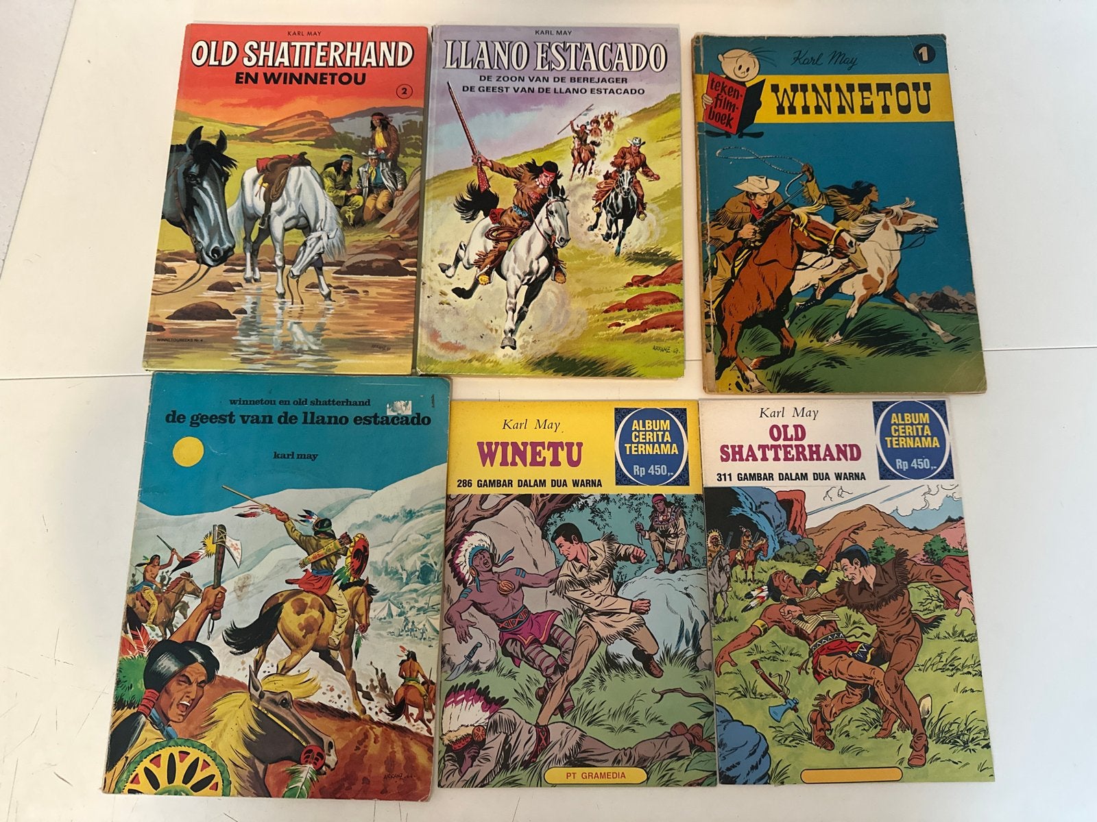 Karl May Winnetou & Old Shatterhand stripboeken collectie, Boeken, Meerdere stripboeken, Ophalen of Verzenden, Gelezen
