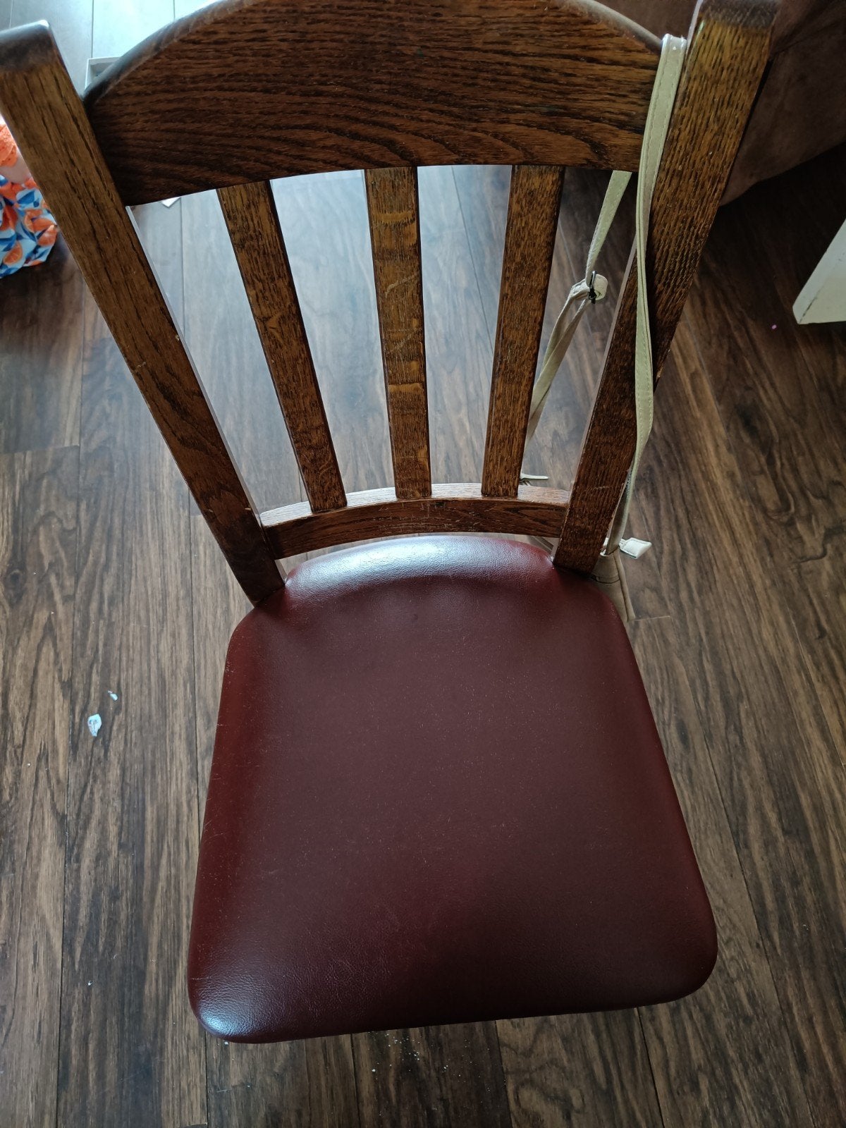 6 stoelen incl solide eiken tafel, Ophalen, Gebruikt, Bruin