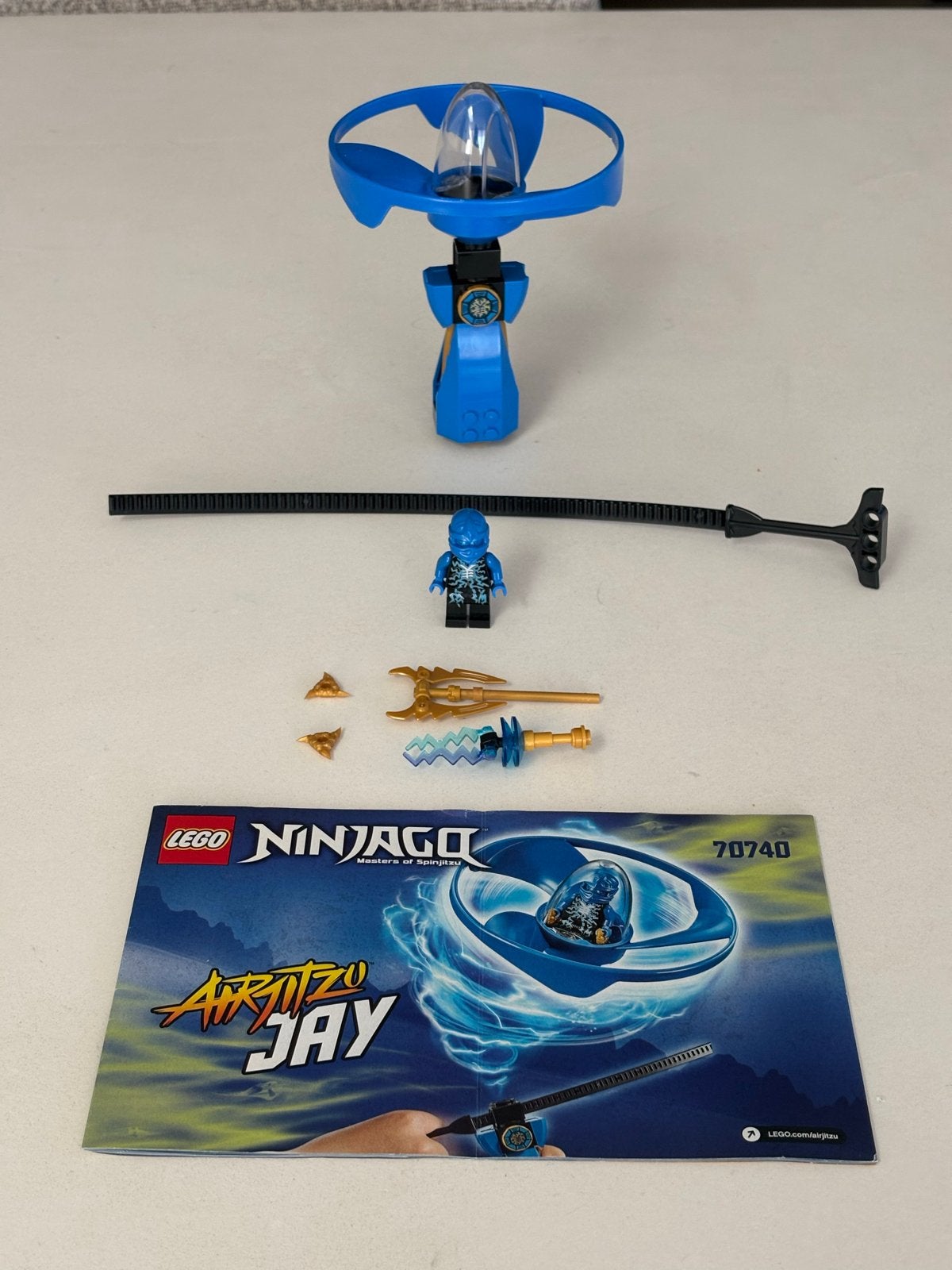 Lego Ninjago Airjitzu Jay 70740 - Complete set met minifiguu, Gebruikt, Lego, Ophalen of Verzenden, Compleet