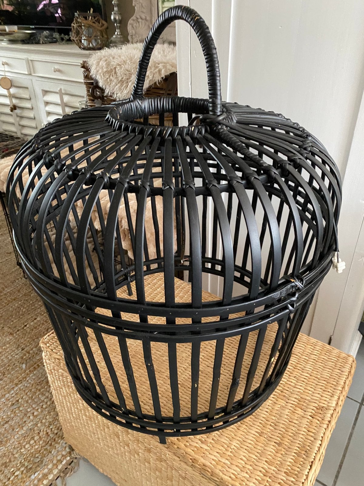 Mooie zwarte Riviera maison achtige lamp, Ophalen, Overige fittingen, Zo goed als nieuw, Riviera Maison