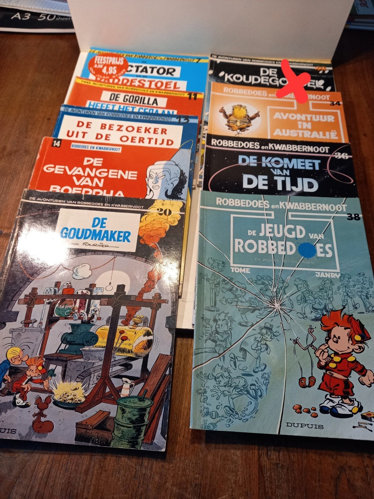 8 stripboeken de avonturen van robbedoes en kwabbernoot, Boeken, Stripboeken, Meerdere stripboeken, Ophalen of Verzenden, Gelezen