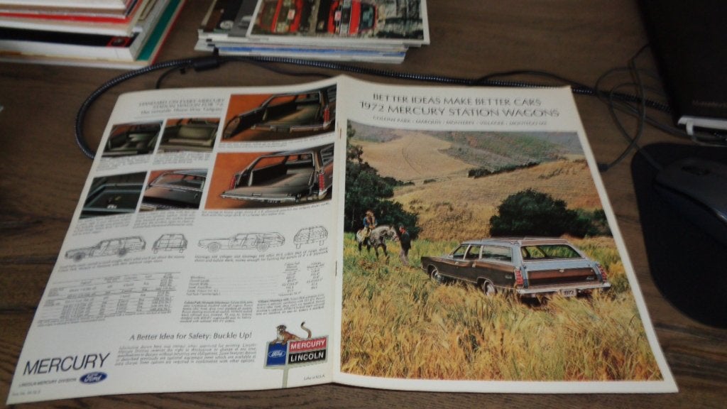 ZELDZAME USA Folder MERCURY STATION WAGONS   1972, Verzenden, Nieuw, Overige merken