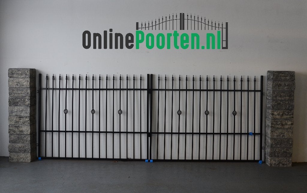 Rechte sierpoort 'Myla' in 3.5m en 4m compleet met palen, Met poort, Nieuw, Ophalen of Verzenden, Sierhekwerk
