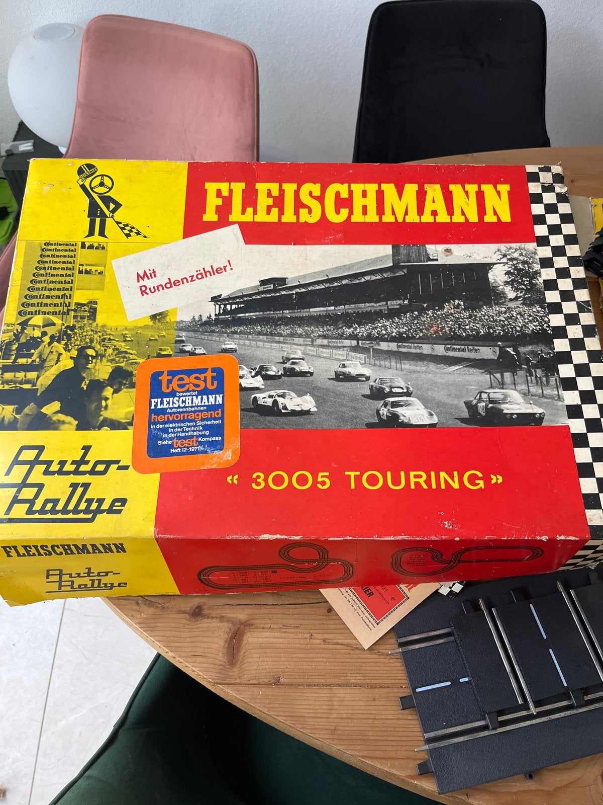 Vintage Fleischmann Auto Rallye Set met Loopings, Ophalen, Fleischmann, Met looping, Elektrisch