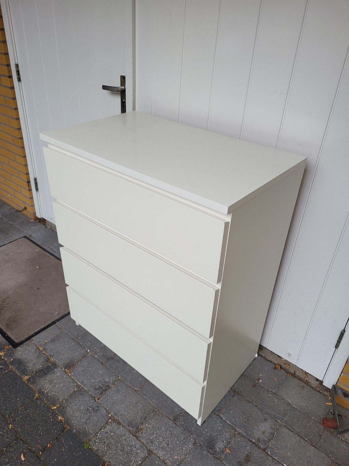 Witte ladekast met 4 laden Ikea, Huis en Inrichting, Ophalen, Kunststof, 100 tot 150 cm, 50 tot 100 cm
