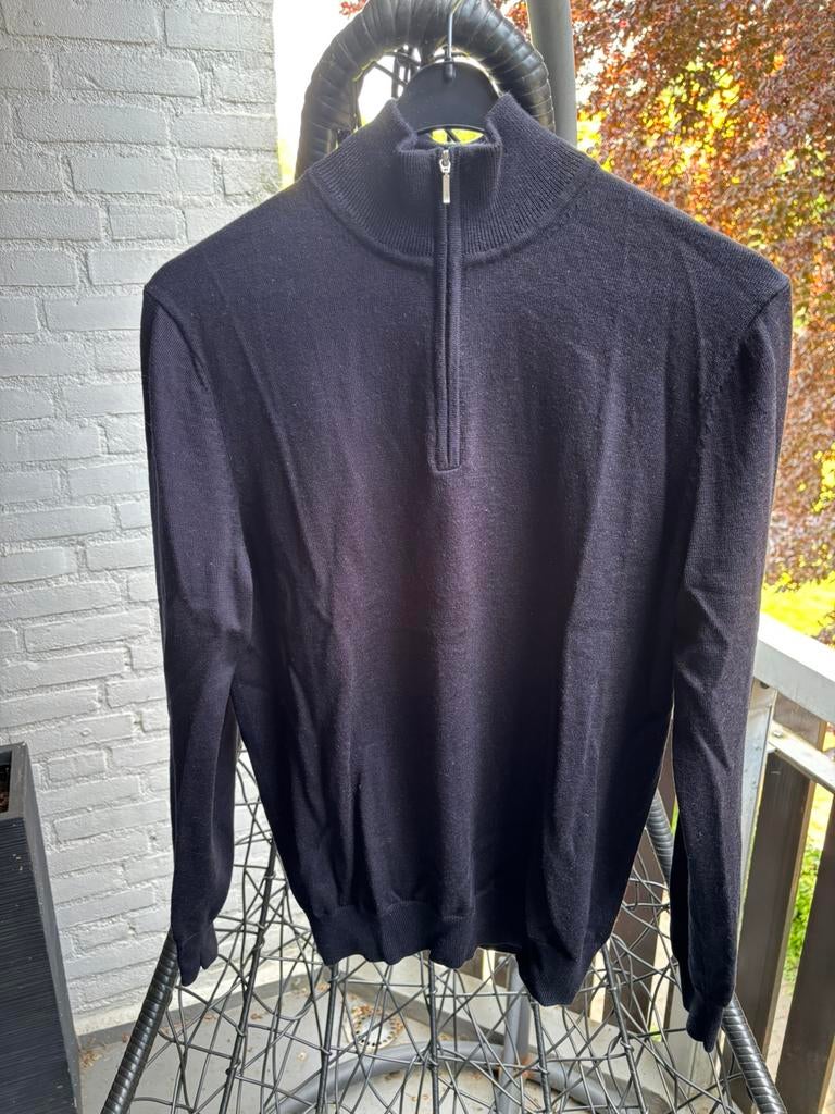 Suitsupply Zip Trui – Donkerblauw / Navy – M, Ophalen of Verzenden, Zo goed als nieuw, Maat 48/50 (M), Blauw